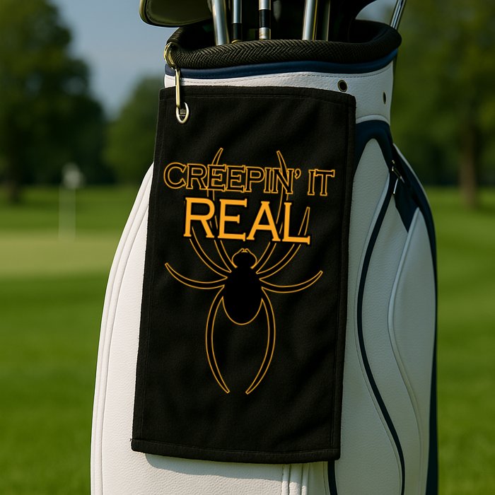 Creepin It Real Spider Golf Towel