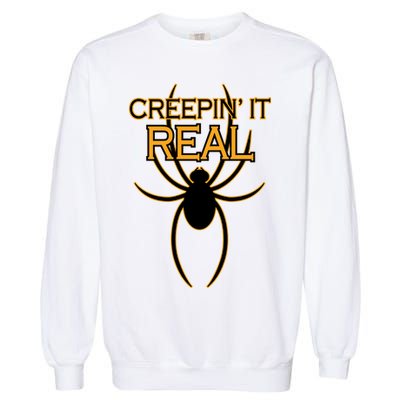 Creepin It Real Spider Garment-Dyed Sweatshirt