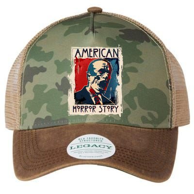 Creepy American Horror Story Zombie President Biden Legacy Tie Dye Trucker Hat