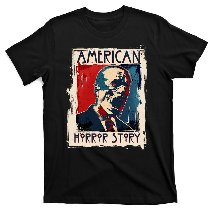 Creepy American Horror Story Zombie President Biden T-Shirt