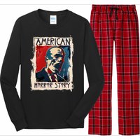 Creepy American Horror Story Zombie President Biden Long Sleeve Pajama Set