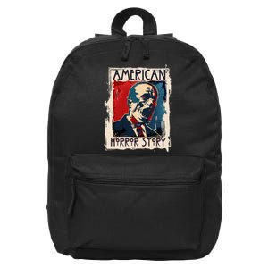 Creepy American Horror Story Zombie President Biden 16 in Basic Backpack