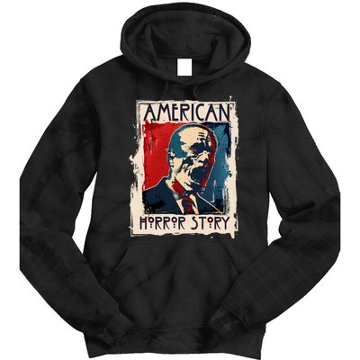 Creepy American Horror Story Zombie President Biden Tie Dye Hoodie