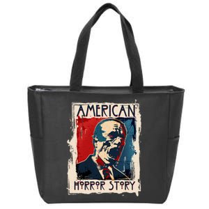 Creepy American Horror Story Zombie President Biden Zip Tote Bag