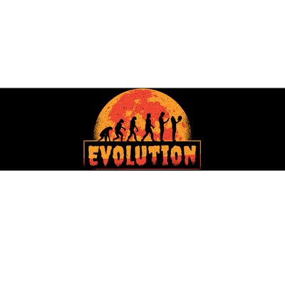 Creepy Evolution Halloween Bumper Sticker