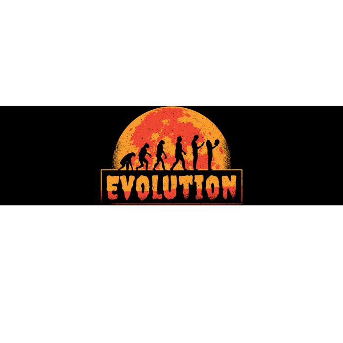 Creepy Evolution Halloween Bumper Sticker