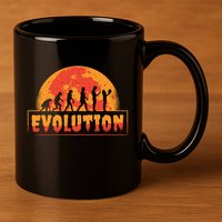 Creepy Evolution Halloween 11oz C Handle Ceramic Mug