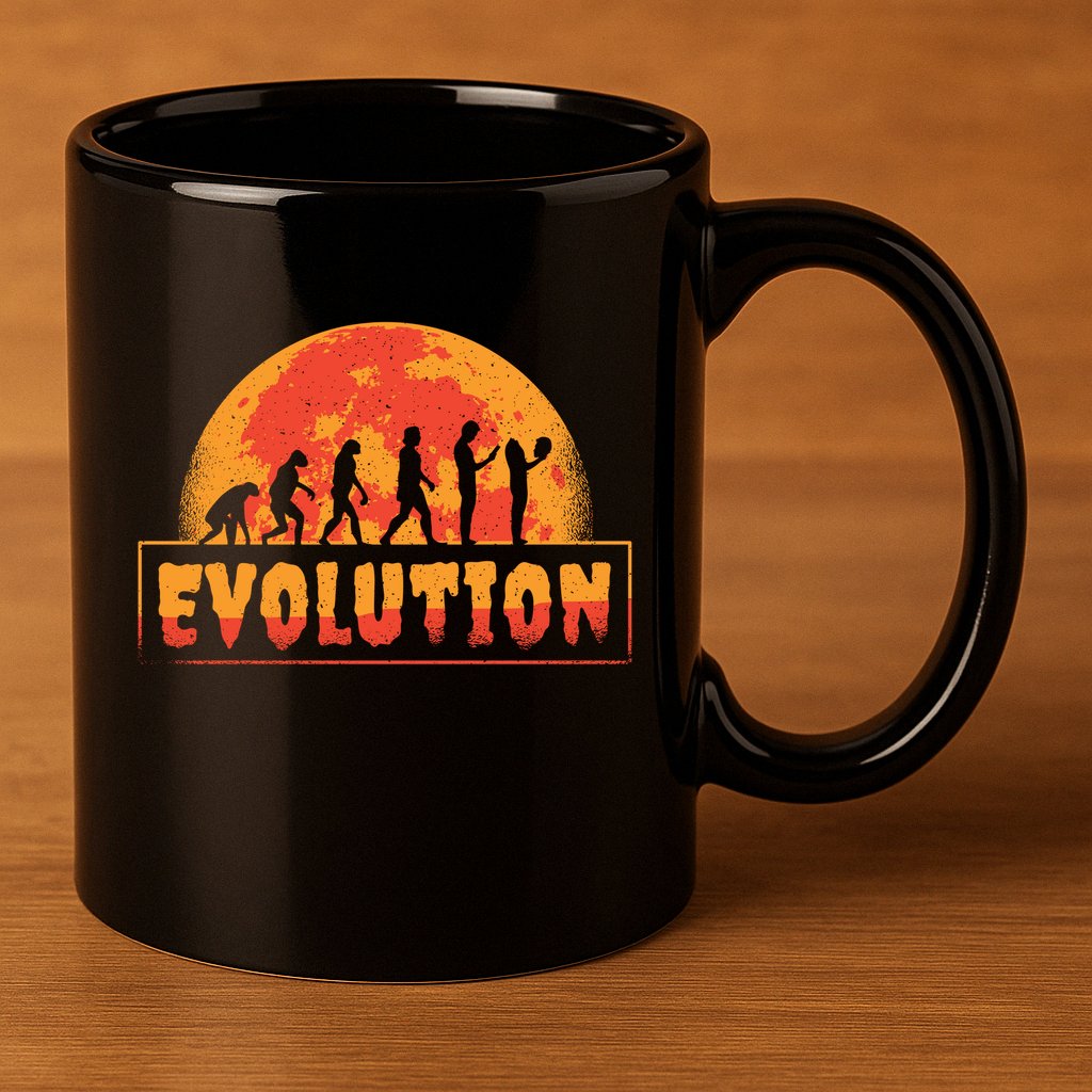 Creepy Evolution Halloween 11oz C Handle Ceramic Mug