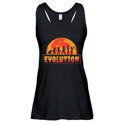 Creepy Evolution Halloween Ladies Essential Flowy Tank