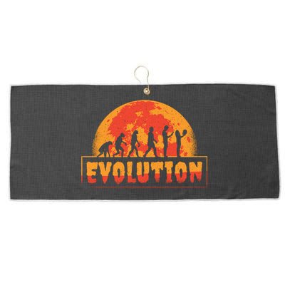 Creepy Evolution Halloween Large Microfiber Waffle Golf Towel