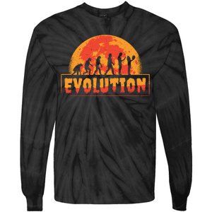 Creepy Evolution Halloween Tie-Dye Long Sleeve Shirt