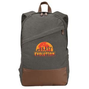 Creepy Evolution Halloween Cotton Canvas Backpack