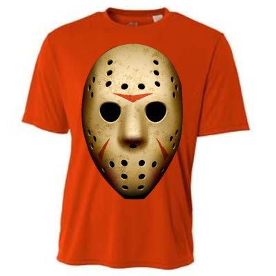 Creepy Goalie Hockey Halloween Mask Cooling Performance Crew T-Shirt