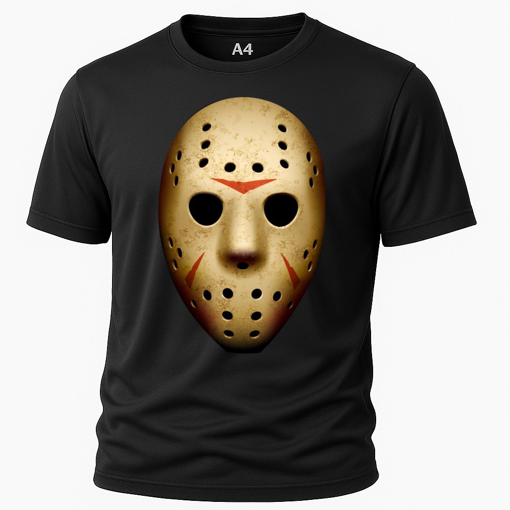 Creepy Goalie Hockey Halloween Mask Cooling Performance Crew T-Shirt
