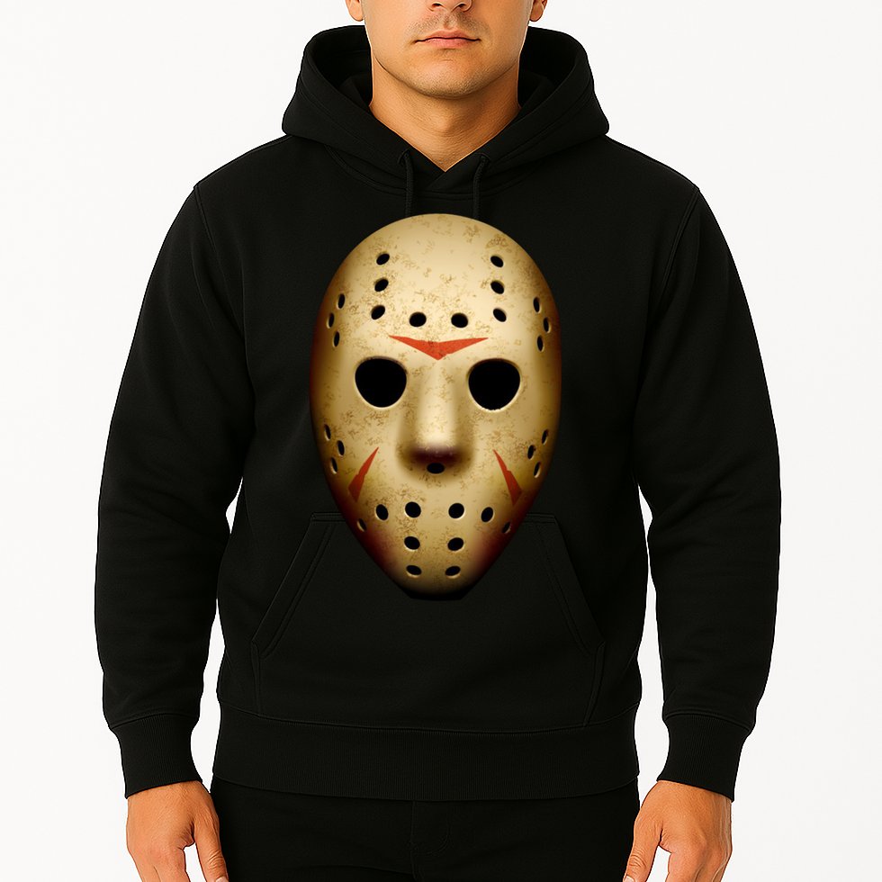 Creepy Goalie Hockey Halloween Mask Hoodie