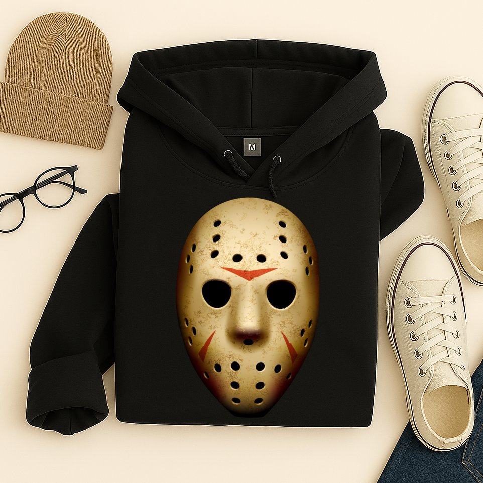 Creepy Goalie Hockey Halloween Mask Hoodie