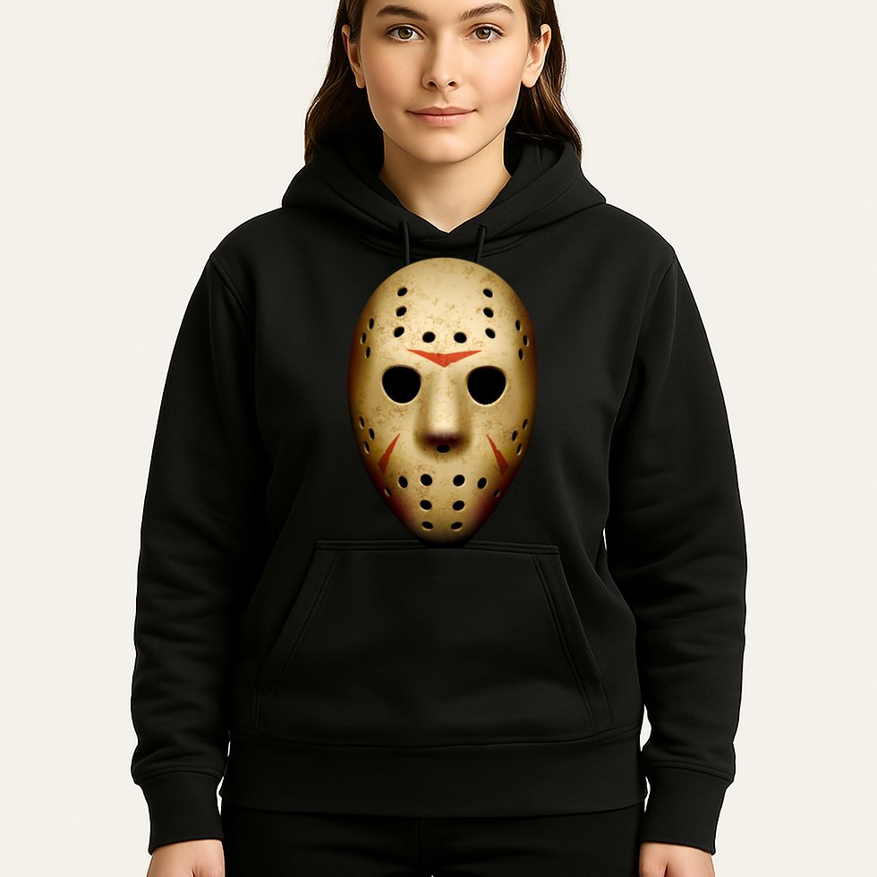 Creepy Goalie Hockey Halloween Mask Hoodie
