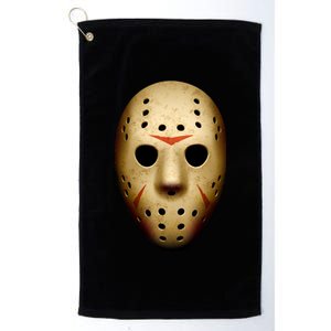 Creepy Goalie Hockey Halloween Mask Platinum Collection Golf Towel