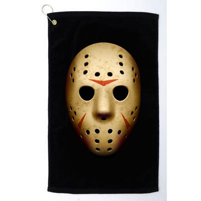 Creepy Goalie Hockey Halloween Mask Golf Towel