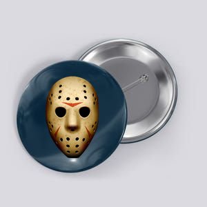 Creepy Goalie Hockey Halloween Mask Button