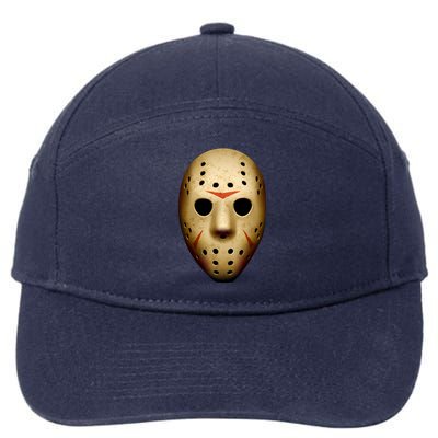 Creepy Goalie Hockey Halloween Mask 7-Panel Snapback Hat