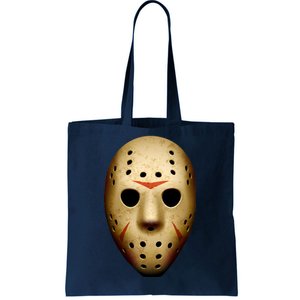 Creepy Goalie Hockey Halloween Mask Tote Bag