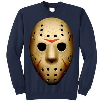 Creepy Goalie Hockey Halloween Mask Tall Sweatshirt