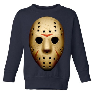 Creepy Goalie Hockey Halloween Mask Toddler Sweatshirt