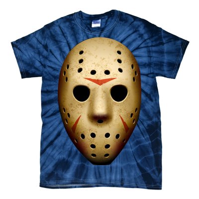 Creepy Goalie Hockey Halloween Mask Tie-Dye T-Shirt