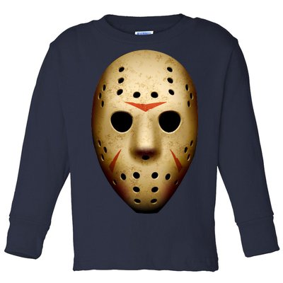 Creepy Goalie Hockey Halloween Mask Toddler Long Sleeve Shirt