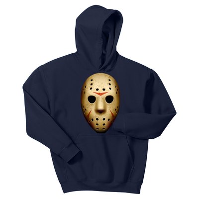 Creepy Goalie Hockey Halloween Mask Kids Hoodie