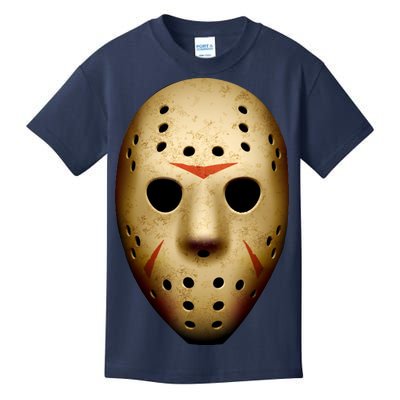 Creepy Goalie Hockey Halloween Mask Kids T-Shirt