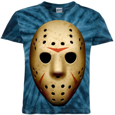 Creepy Goalie Hockey Halloween Mask Kids Tie-Dye T-Shirt