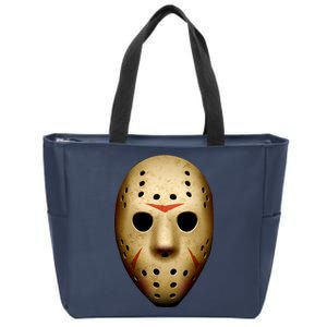 Creepy Goalie Hockey Halloween Mask Zip Tote Bag