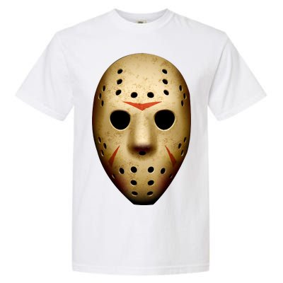 Creepy Goalie Hockey Halloween Mask Garment-Dyed Heavyweight T-Shirt