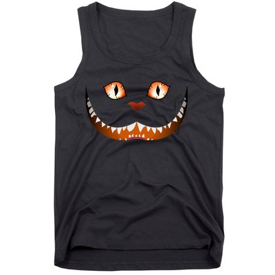 Creepy Halloween Cat Face Tank Top