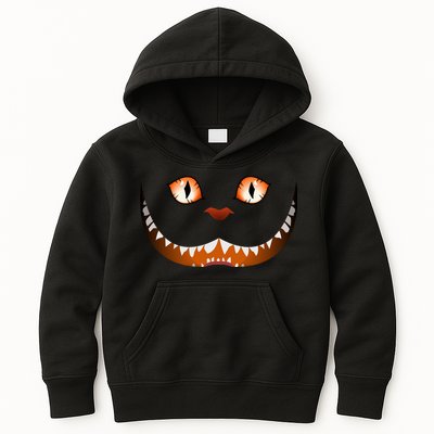 Creepy Halloween Cat Face Kids Hoodie