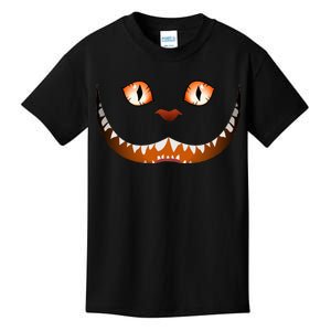 Creepy Halloween Cat Face Kids T-Shirt