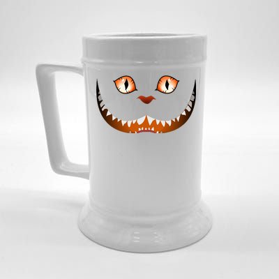 Creepy Halloween Cat Face Beer Stein