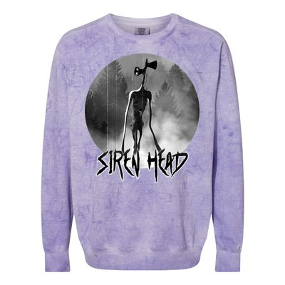 Creepy Siren Head Horror Colorblast Crewneck Sweatshirt