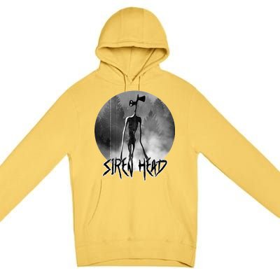 Creepy Siren Head Horror Premium Pullover Hoodie