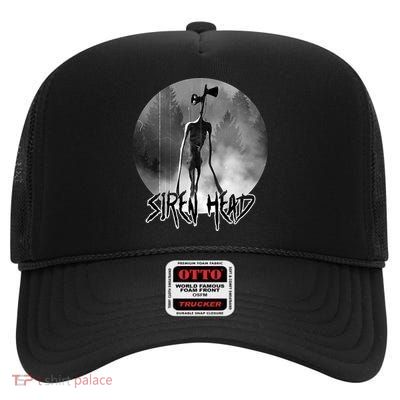 Creepy Siren Head Horror High Crown Mesh Back Trucker Hat