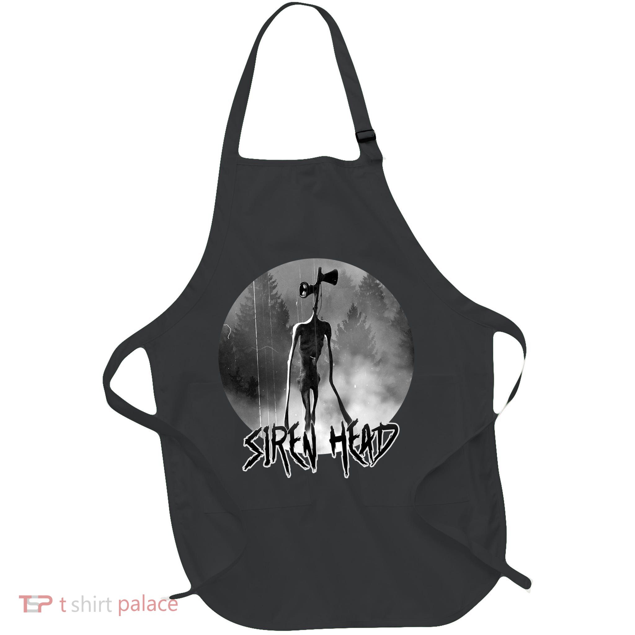 Creepy Siren Head Horror Full-Length Apron With Pockets
