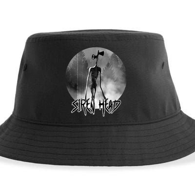 Creepy Siren Head Horror Sustainable Bucket Hat