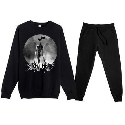 Creepy Siren Head Horror Premium Crewneck Sweatsuit Set