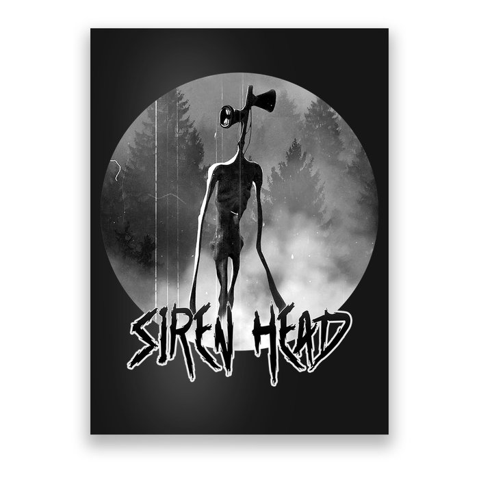 Creepy Siren Head Horror Poster