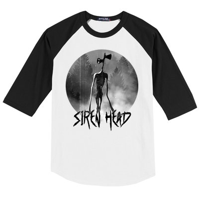 Creepy Siren Head Horror Baseball Sleeve Shirt