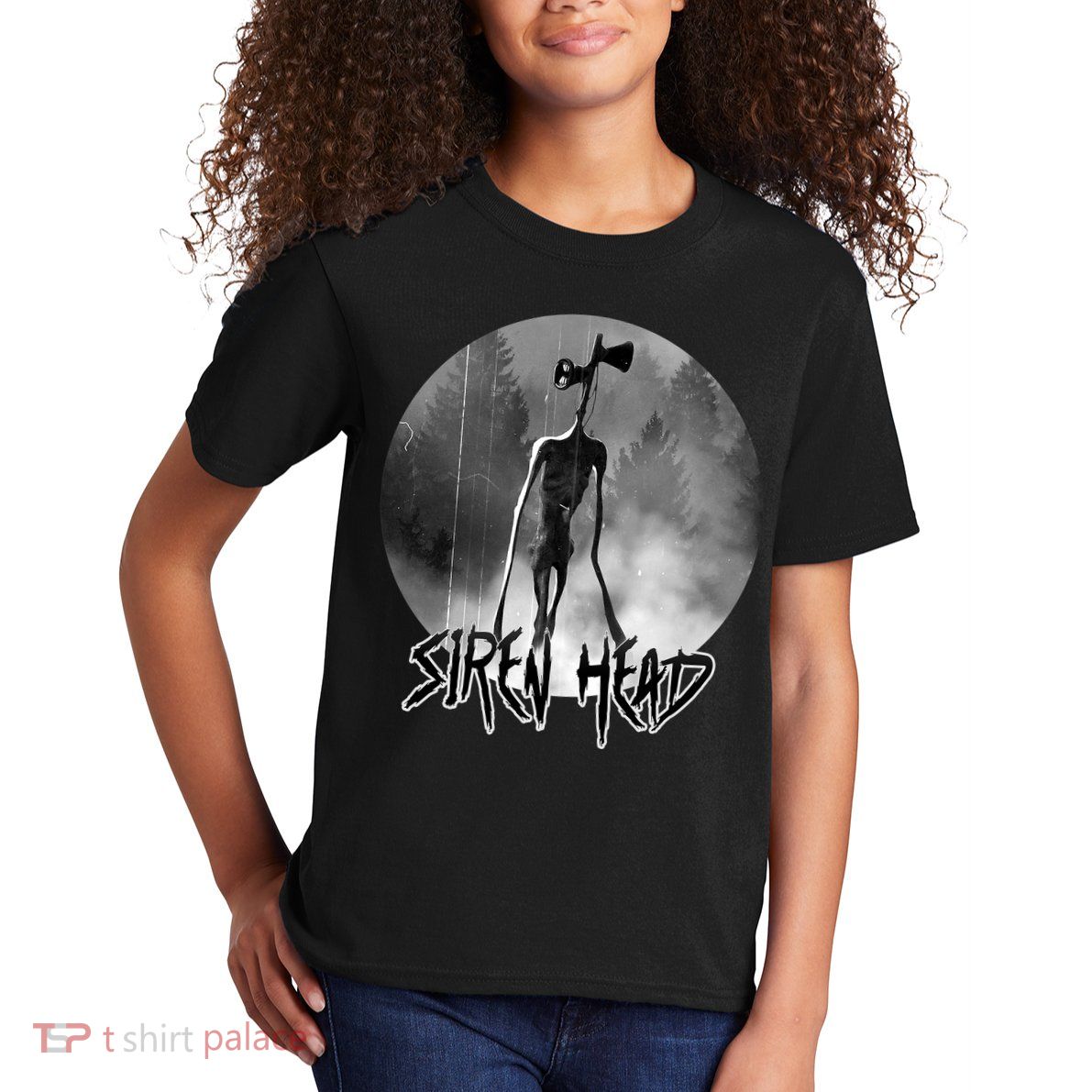 Creepy Siren Head Horror Kids T-Shirt