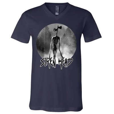 Creepy Siren Head Horror V-Neck T-Shirt