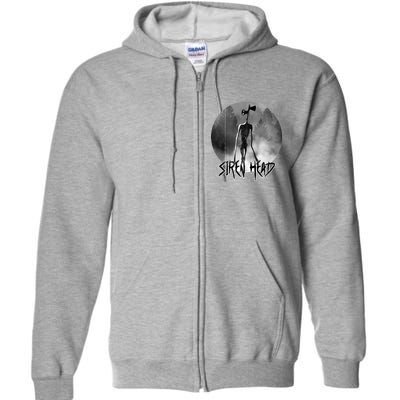 Creepy Siren Head Horror Full Zip Hoodie